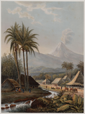 The Volcano Smeroe (View from the Passaroeng Residence), Ab Salm, 1872