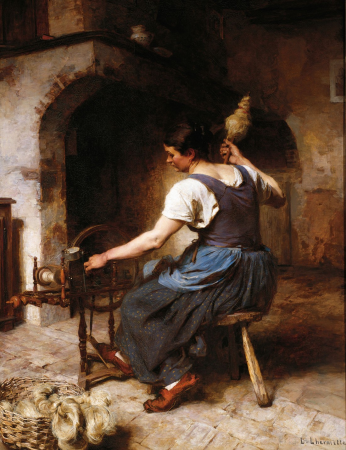 La Fileuse (La Hilandera), Léon Augustin Lhermitte