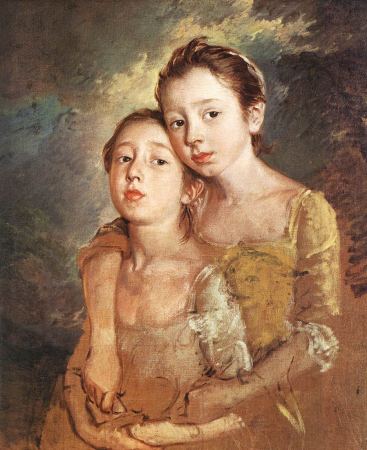 The Artist's Daughters with a Cat, Thomas Gainsborough, between 1759 and 1761