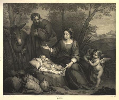 Die Ruhe in Aegypten (Rest on the flight into Egypt), Ferdinand Piloty, 1810-1821 (c)