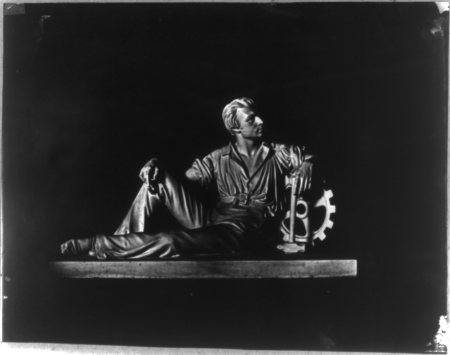 Detail of "Progress of Civilization" east pediment of the Senate wing, U.S. Capitol LCCN2009631429, 1863