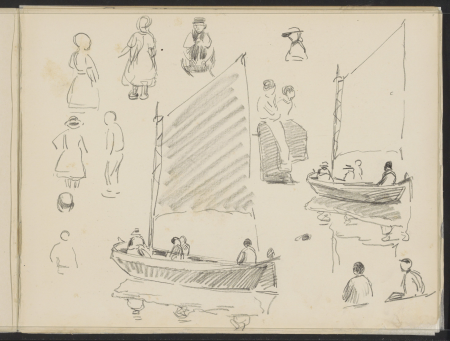 Figuren in een zeilschip, RP-T-1993-44-18, Willem Bastiaan Tholen, between 1870 and 1931