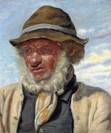 A fisherman from Skagen with a full beard., Michael Peter Ancher, between 1867 and 1927