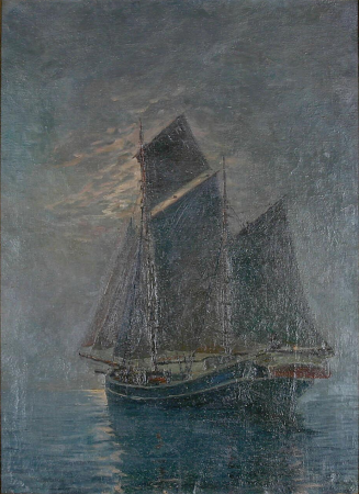 A sailing ship and its master., Christian Bogø, between 1900 and 1945