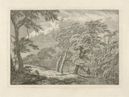 Landschap met storm en regen, RP-P-1938-225, Franciscus Andreas Milatz, between 1784 and 1808