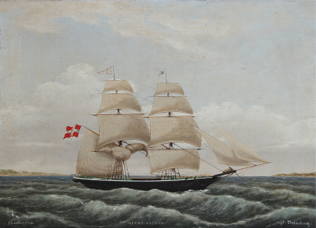 The schooner Alert of Assens under the command of Captain Svinding, Jens Thielsen Locher, 1856