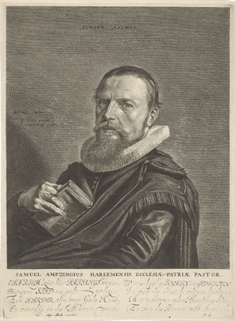Portret van Samuel Ampzing, RP-P-1885-A-8930, Jonas Suyderhoef, between 1645 and 1684