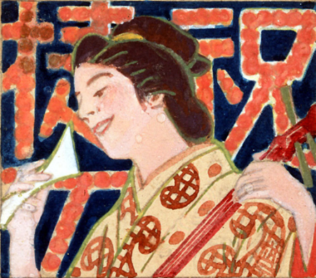 Six Themes about Music (Shamisen) by Fujishima Takeji (Hiroshima Museum of Art), Fujishima Takeji, between 1901 and 1906