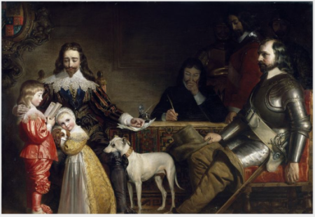 An Interview between Charles I and Oliver Cromwell, Daniel Maclise, 1836