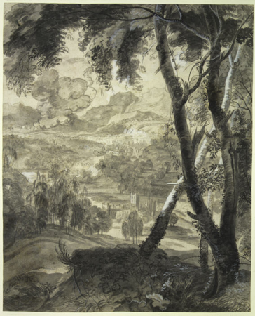 Landscape with Three Trees in the Foreground, Lucas Achtschellinck
