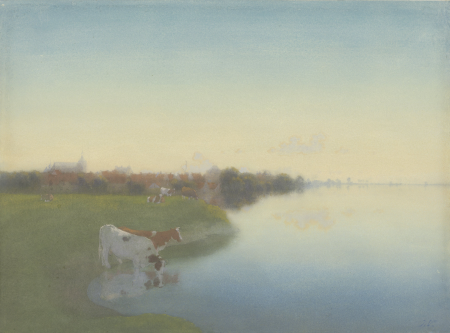 Bank of the IJssel near Hattem, Jan Voerman, between 1867 and 1919