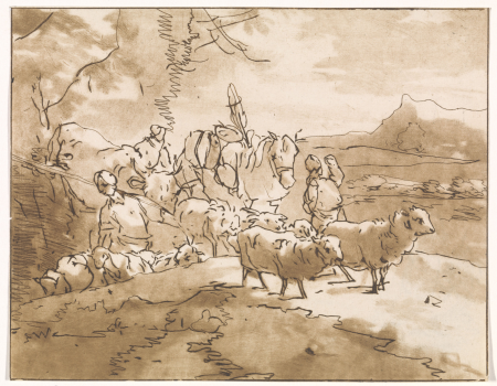 Herders met vee in een berglandschap, RP-P-1882-A-5731, Simon van der Does, 1769