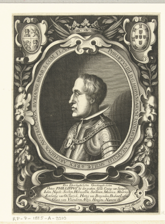 Portret van Filips IV koning van Spanje Phillippvs IIII D.G. Hispaniarvm Brab & Com Flan. (titel op object), RP-P-1885-A-9310, between 1610 and 1633
