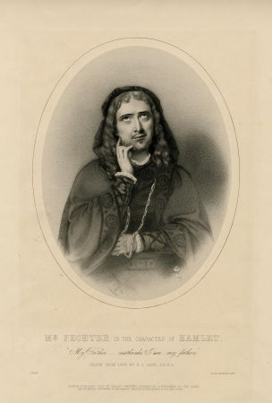 Mr. Fechter in the Character of Hamlet., Richard James Lane, circa 1861