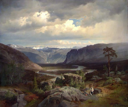 View from Valle in Setesdal, Johan Fredrik Eckersberg, 1852