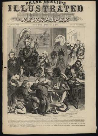 Trying it on. Aut Caesar aut nullus, Frank Leslie, 2 January 1875