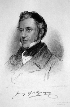 Franz Grillparzer Stahlstich, Josef Danhauser, 1840