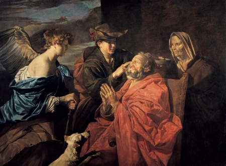 Healing of Tobit, Matthias Stom, between 1639 and 1643