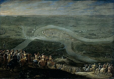 The troops of Louis XIV before Schenkenschans, June 18, Lambert de Hondt (II), between 1672 and 1679