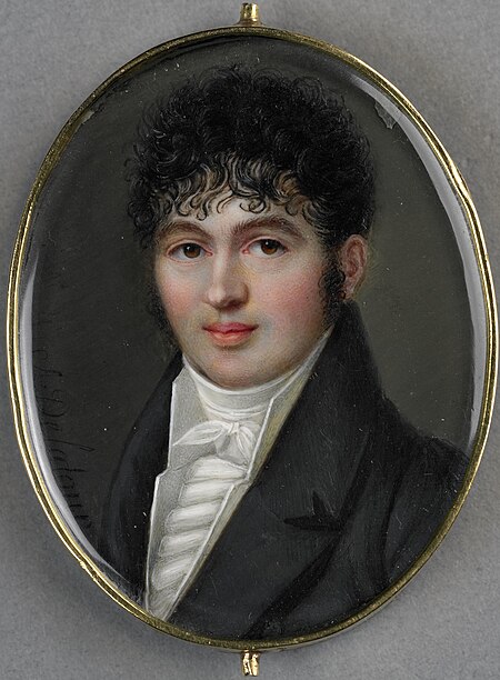 Portrait of an unknown man, Alexandre De Latour, between 1810 and 1820