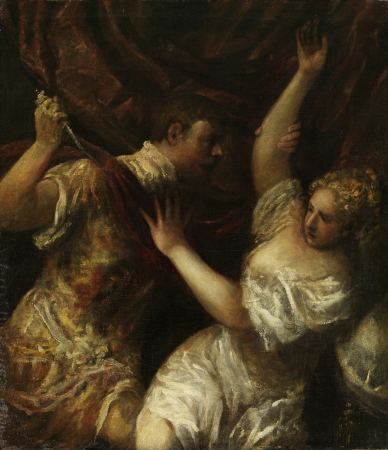 Tarquinius Sextus and Lucretia, Titian, circa 1570