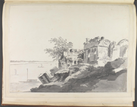 Ruins of Prince Shuja's Palace at Rajmahal, William Hodges, circa 1781