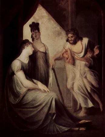 Thetis asks Hephaestus to forge armor for her son Achilles, Henry Fuseli, 1803