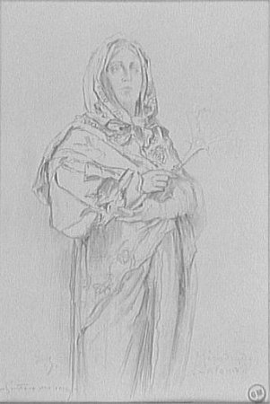 Study for Herodias in Salome Dancing Before Herod, Gustave Moreau