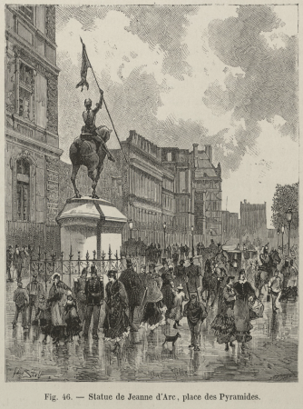 Statue of Joan of Arc, Place des Pyramides, Theodor Josef Hubert Hoffbauer, between 1875 and 1882