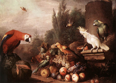 Still-life with Birds, Jakob Bogdani, 1710s