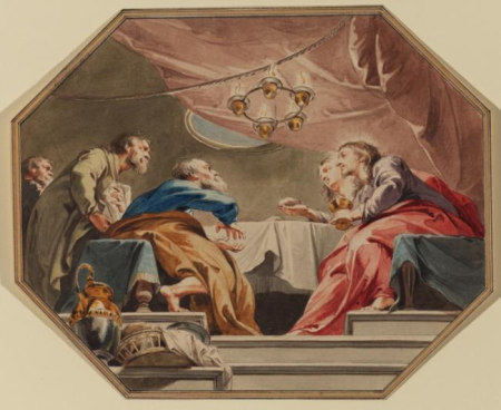 The last supper (Matthew 26: 17-30), Jacob de Wit, 1751