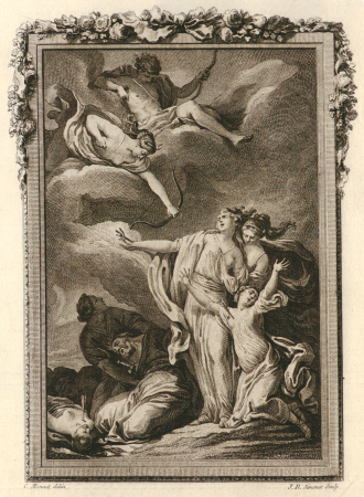 Apollo and Diana kill Niobe's children, Charles Monnet