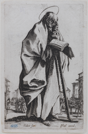 Les Grands Apôtres, Saint Simon. Quatorzième numéro d'une suite de 16 pièces (Lieure 1310, Meaume 117), GDUT1073, Jacques Callot, En 1631