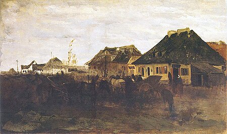 Winter in a small town, sketch I, Maksymilian Gierymski, 1872
