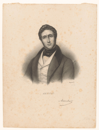 Portret van de chirurg en uroloog Jean Zuléma Amussat Amussat (titel op object), RP-P-1920-2487, Zéphirin Belliard