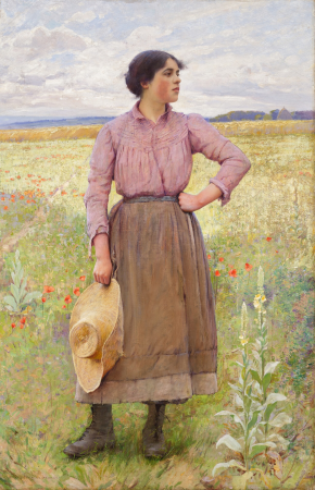 In the Poppy Field, Auvers-sur-Oise, Charles Sprague Pearce