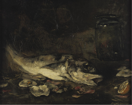 Still life with fish and oranges, Joseph Frank Currier