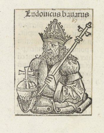 Keizer Lodewijk de Beier Ludovicus bavarus (titel op object) Liber Chronicarum (serietitel), RP-P-2016-49-51-6, 1493