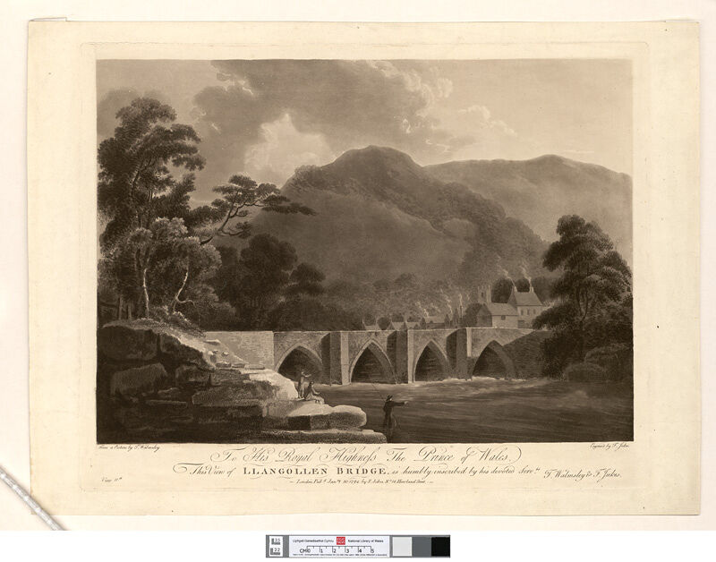 View of Llangollen Bridge, Thomas Walmsley, 1794