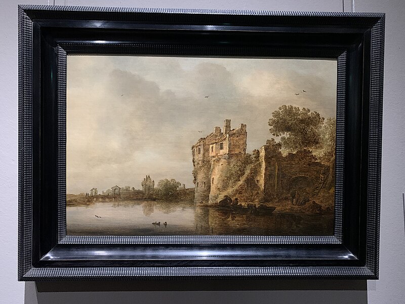 View from the Stadsbuitensingel in Haarlem towards the Raakstorens and the Zijlpoort, Jan van Goyen, 1634