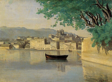 Geneva, View of Part of the City, Jean-Baptiste Camille Corot, circa 1834