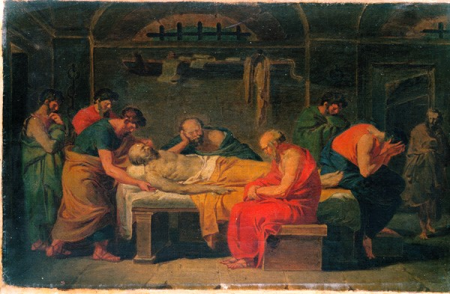 Lamentation over the Corpse of Socrates, Vincenzo Camuccini, early 1800s