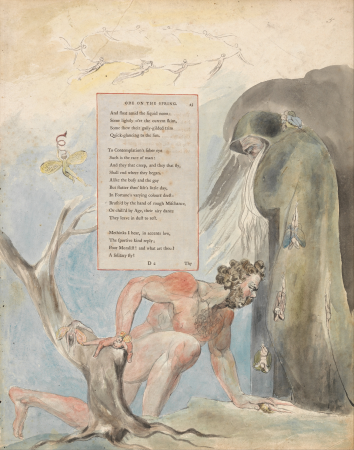 The Poems of Thomas Gray, Design 5, "Ode on the Spring.", William Blake, between 1797 and 1798