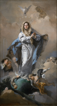 The Immaculate Conception, by Giovanni Battista Tiepolo, from Prado in Google EarthFXD, from 1767 until 1768