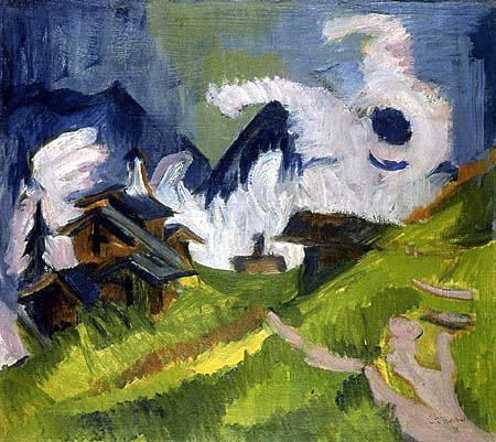Stafelalp in fog, Ernst Ludwig Kirchner, 1918