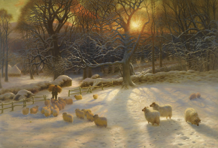 Beneath the Snow Encumbered Branches, Joseph Farquharson, Circa 1903