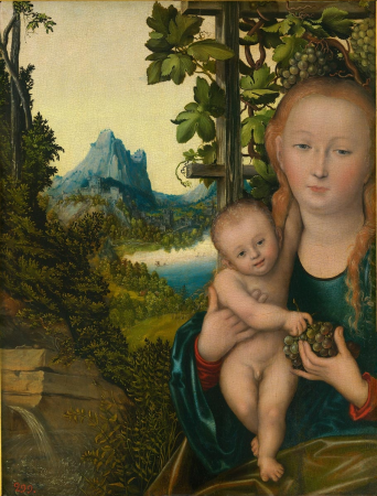 The Virgin in a Grape Arbor, Lucas Cranach the Elder, circa 1525