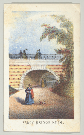 Fancy Bridge No. 14, from the series, Views in Central Park, New York, Part 3, Louis Prang, 1864