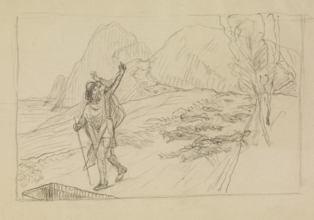 Man Walking on a Road, Jean-Léon Gérôme, between 1890 and 1899