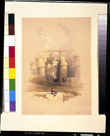 Part of the hall of columns at Karnak-Thebes - David Roberts, R.A. LCCN2002718672, David Roberts, 1846